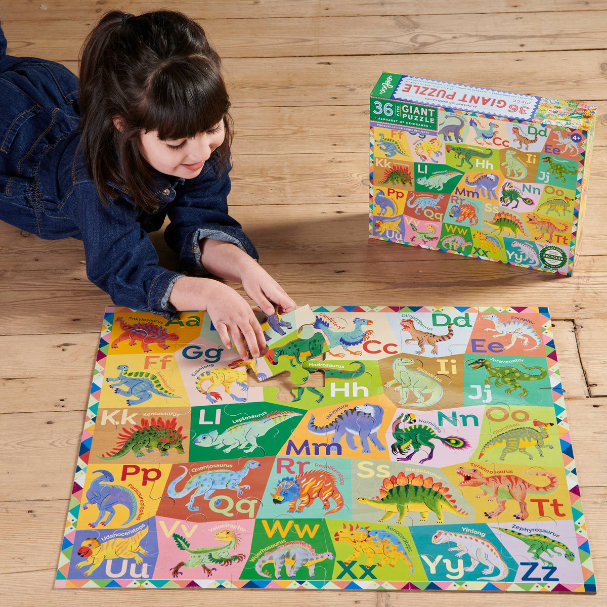Alphabet of Dinosaurs 36 Piece Giant Puzzle
