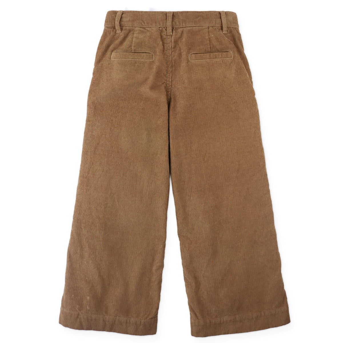 Brown Corduroy Cross Stitch Roses Pant