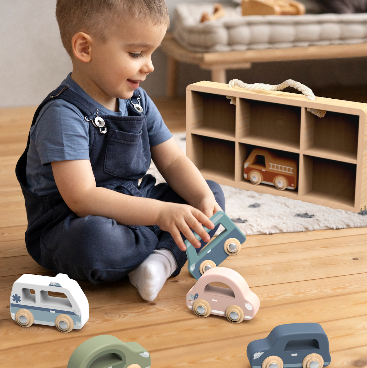 Car Display case w/ 6 vehicles