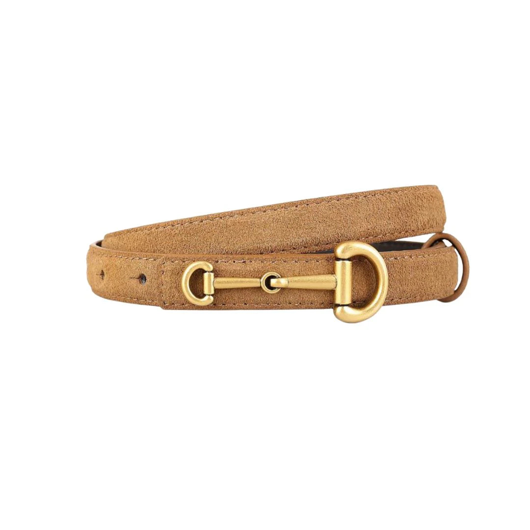 Dressage Buckle on Suede Belt