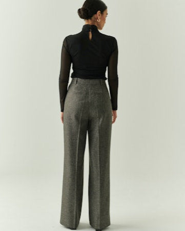 Women's Natasha Grey Tweed Trouser