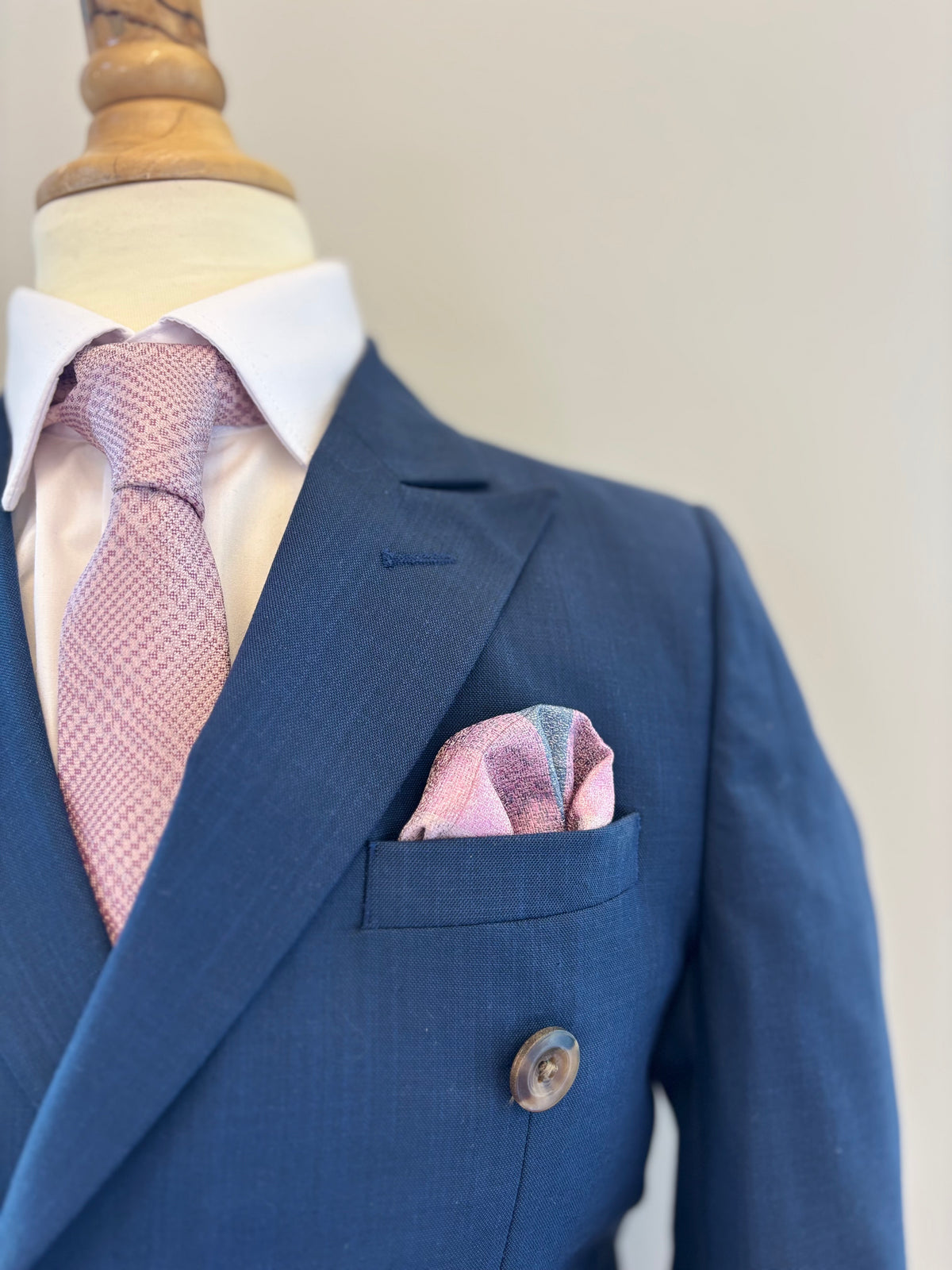 Boy's Mid Navy Double Breasted Suit