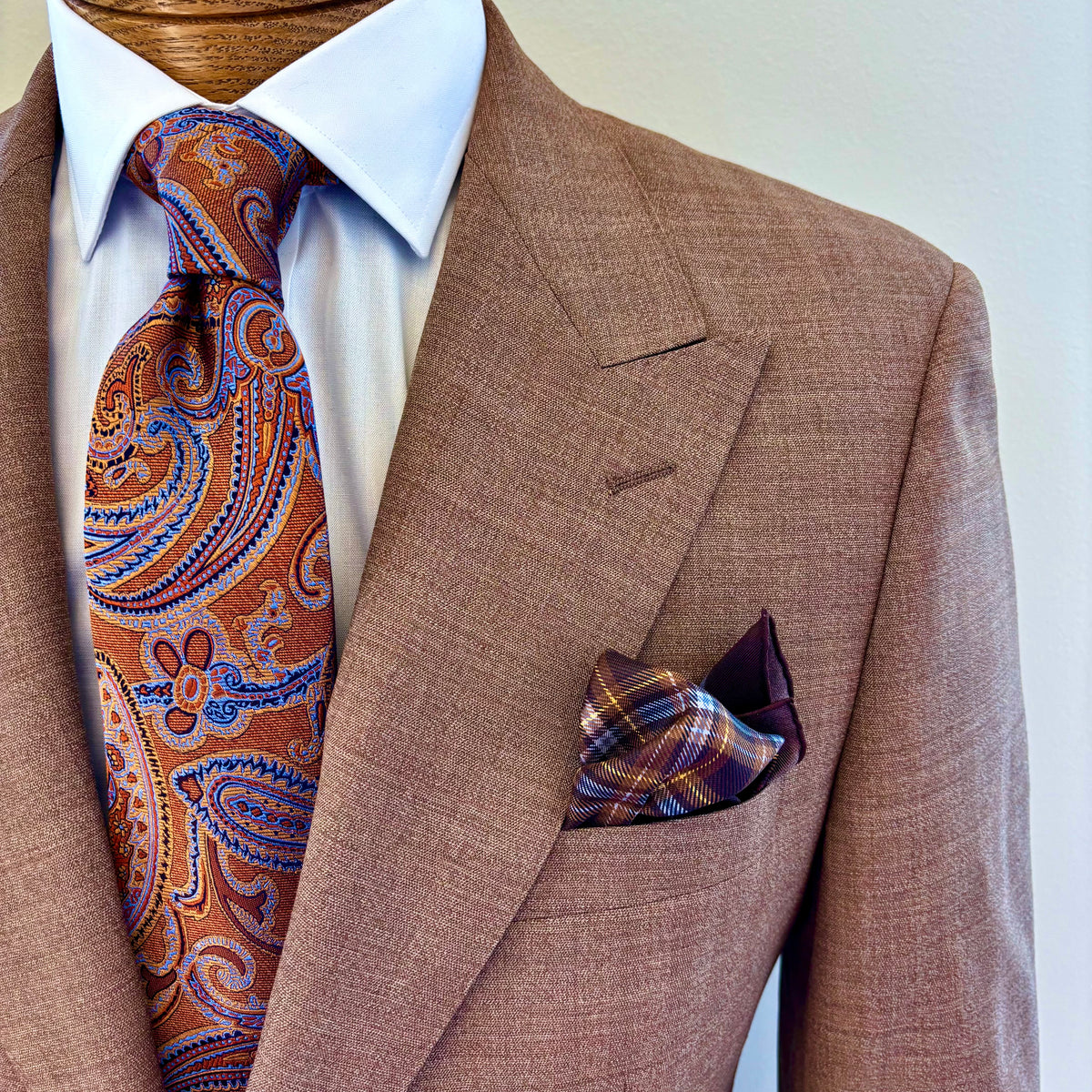 Men's Cinnamon Plaid Suit (Luca) MA