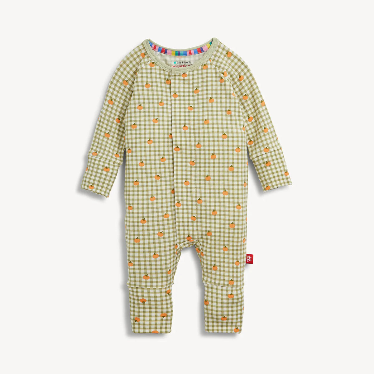 Magnetic Me Pumpkin Plaid Convertible Coverall