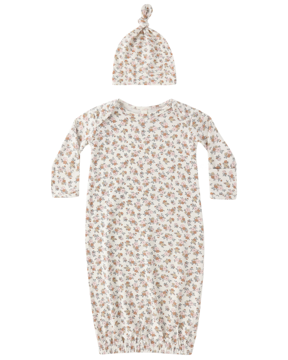 Bamboo NB Rose Rust Flower Gown
