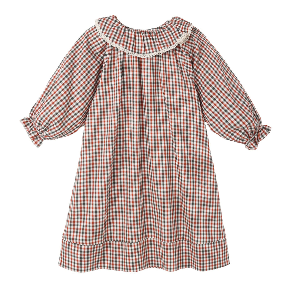 Rylee & Cru Girl's Holiday Gingham Nightgown