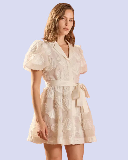 Cream Organza Shell Dress