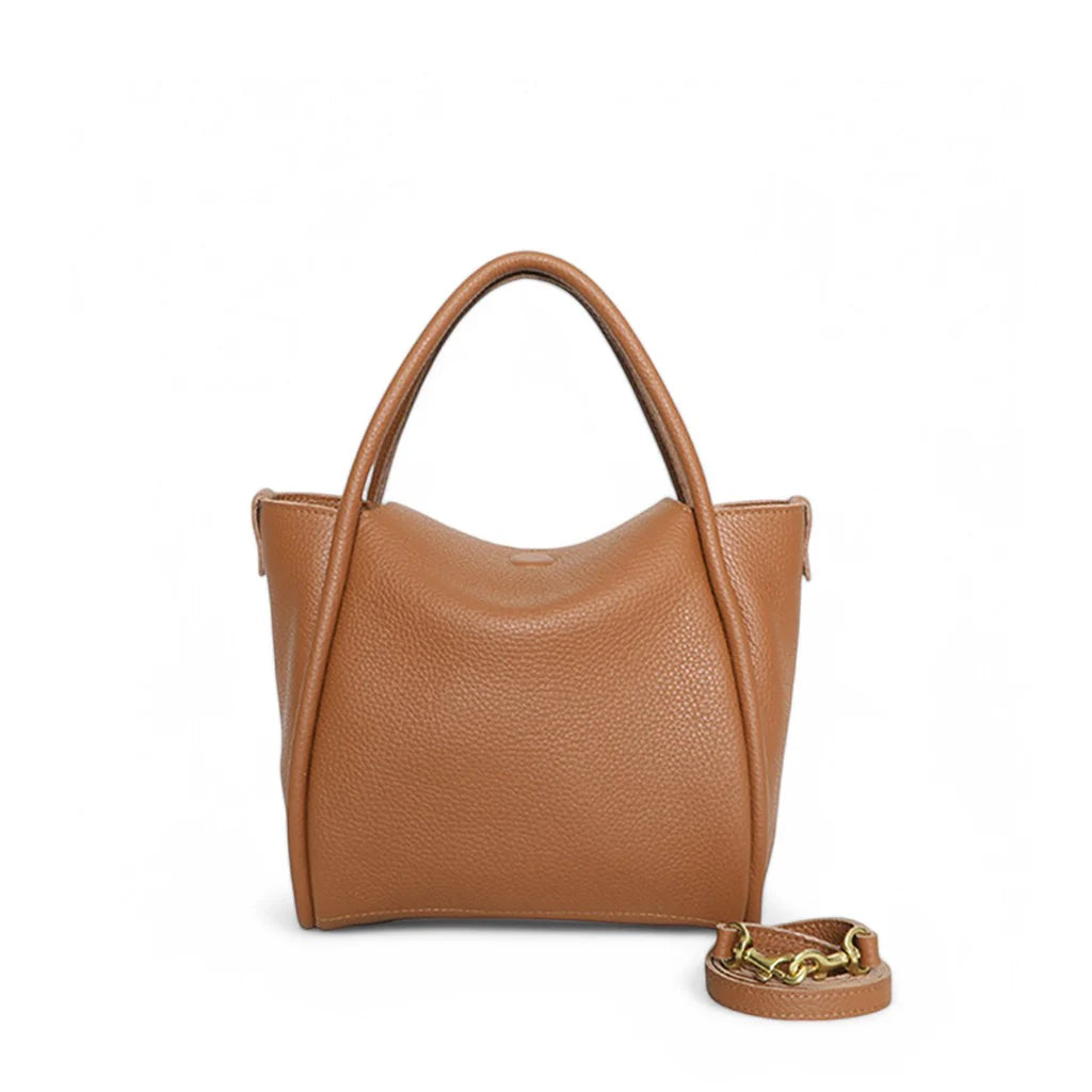 Serena Satchel in Caramel Italian Buffalo