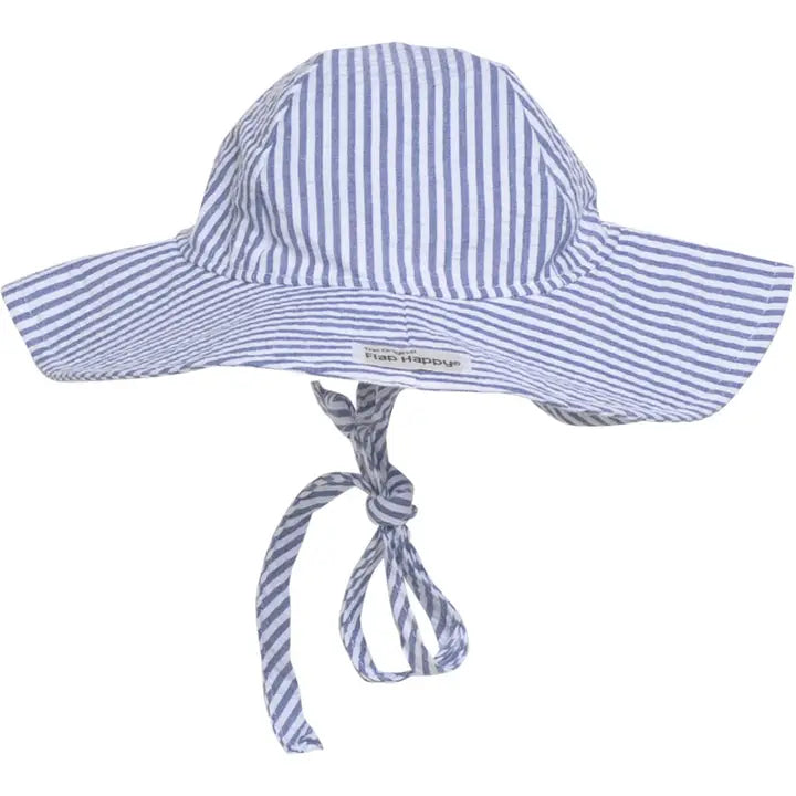 Boy's/Girl's Kids UPF50+ Chambray Stripe Seersucker Floppy Hat