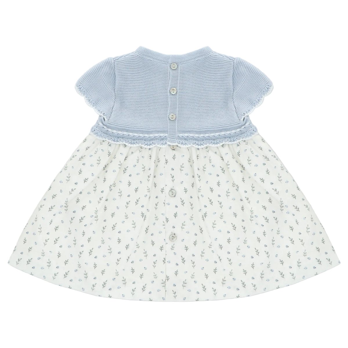 Light Blue Knit and Meadow Infant Dress