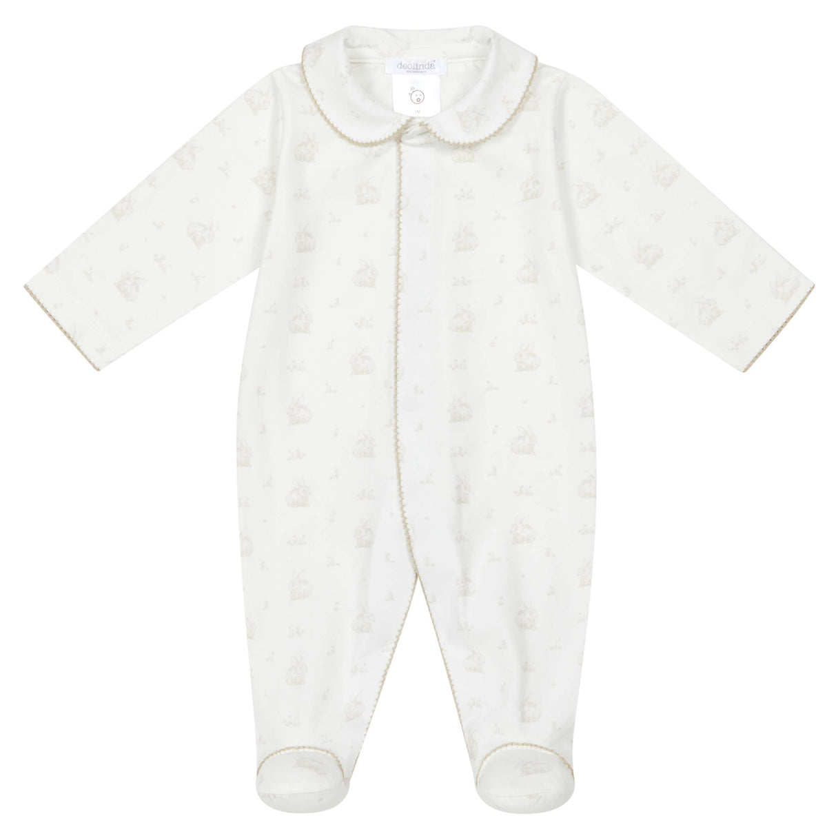 Ivory and Pink Bunny Footie
