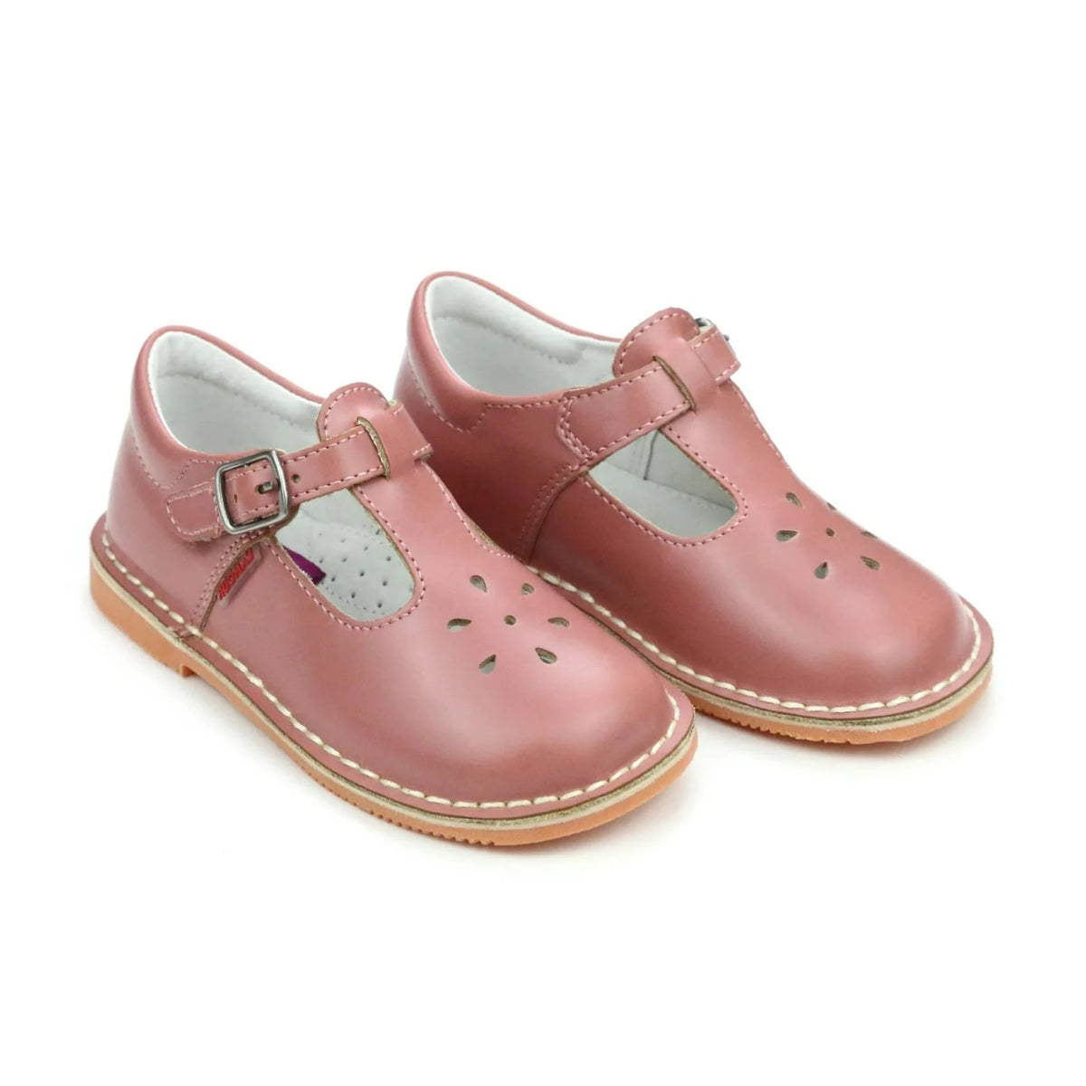 Girl's Joy Leather T-Strap Mary Jane