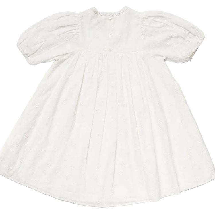 Beth White Crochet Lace Trim Dress