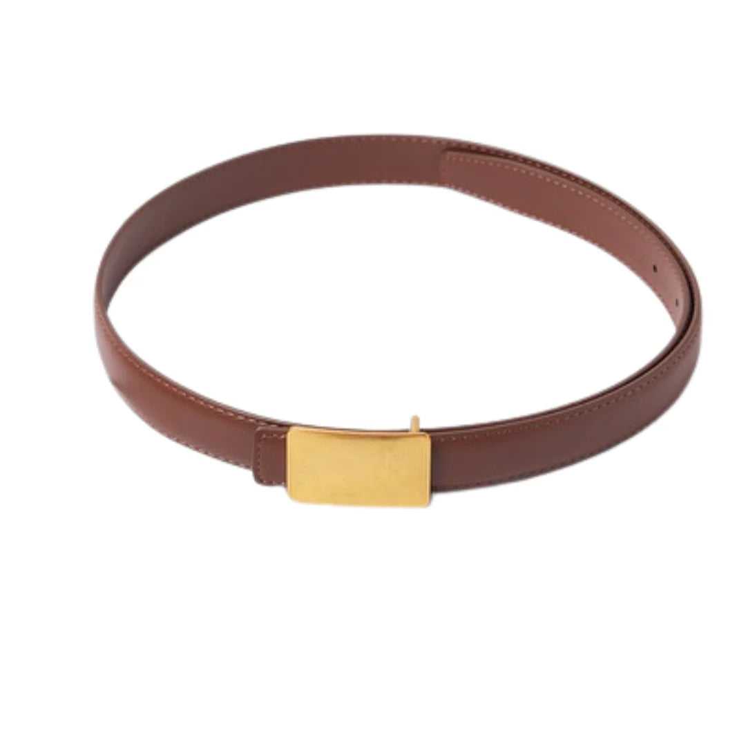 Brushed Gold Rectangle Belt