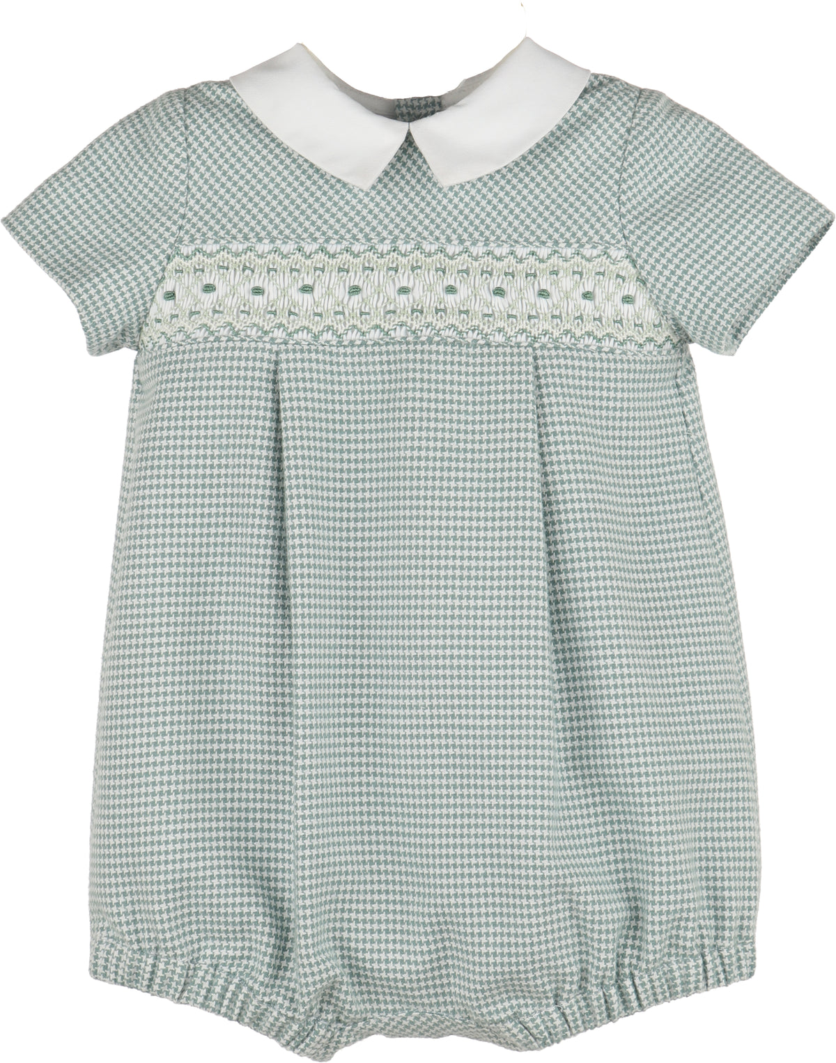Green Check Smock Romper