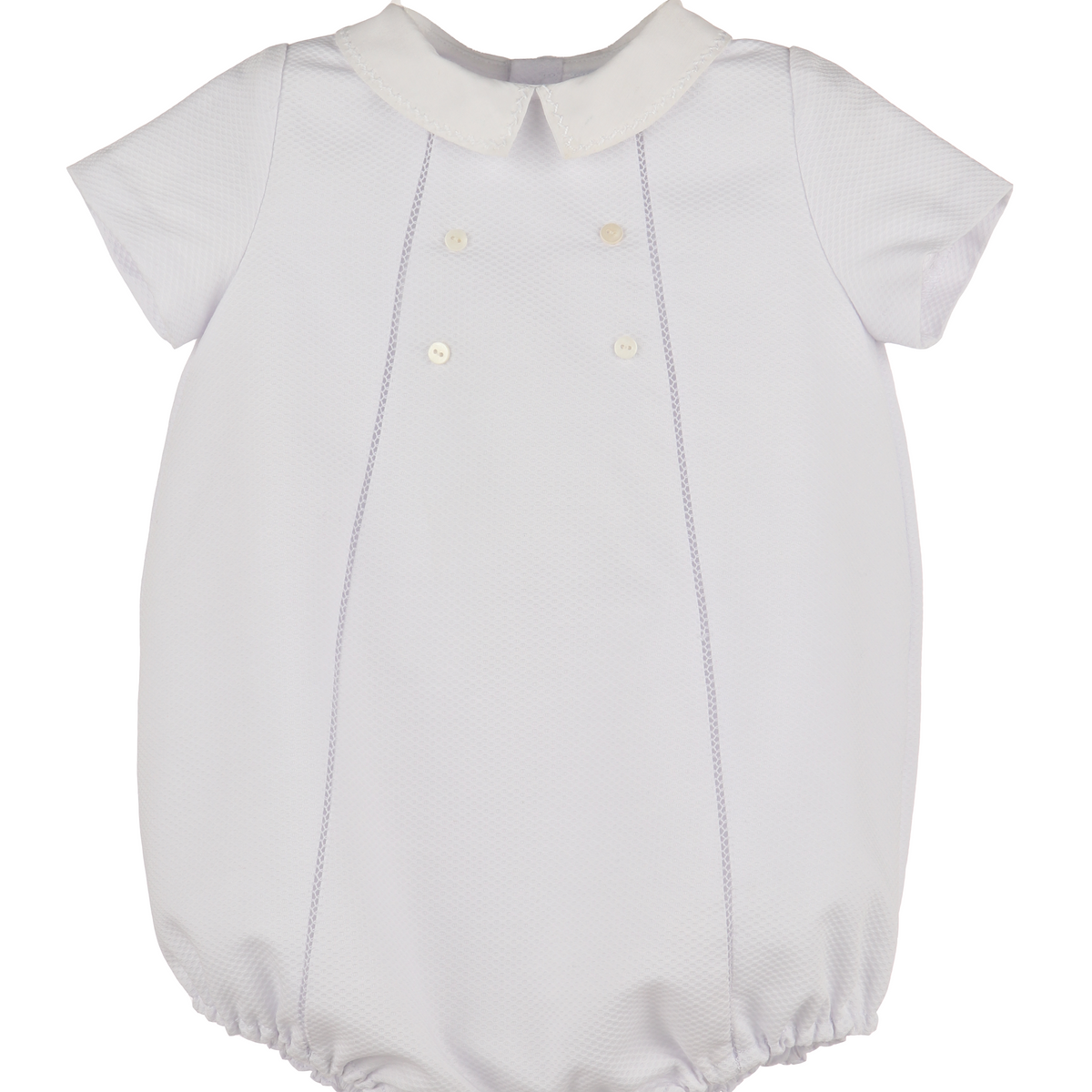 White Pique D/B Romper