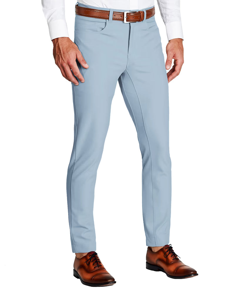 Men's Light Blue 4 Way Stretch Trouser TH