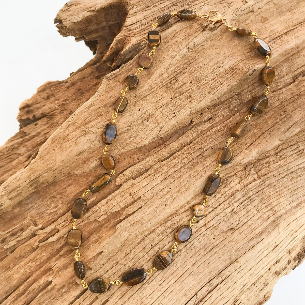 Cateye Stone Rosary Necklace