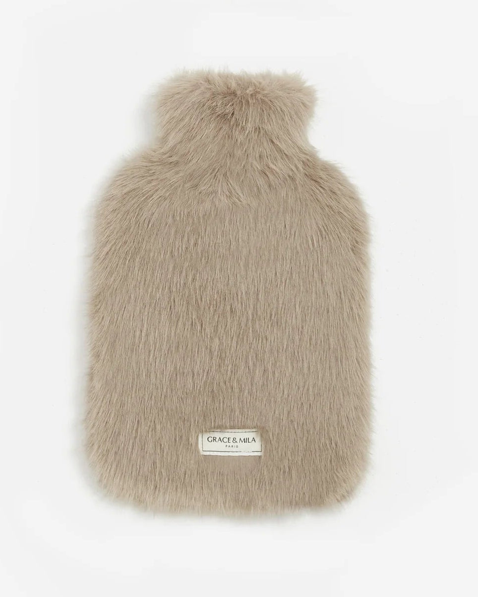 Faux Fur Water Bottle Pouch