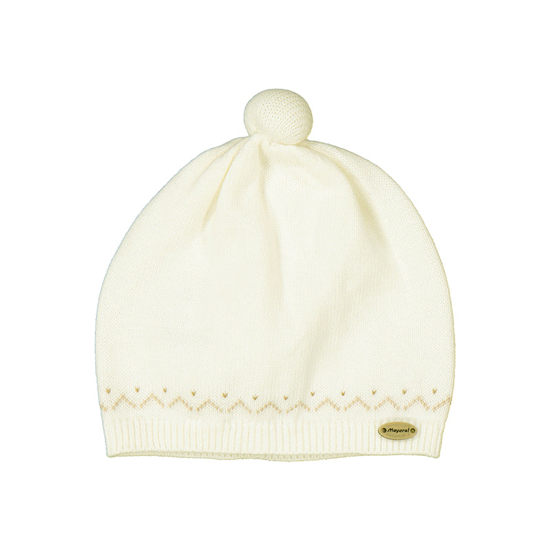 Fine Knit Small Pom Hat
