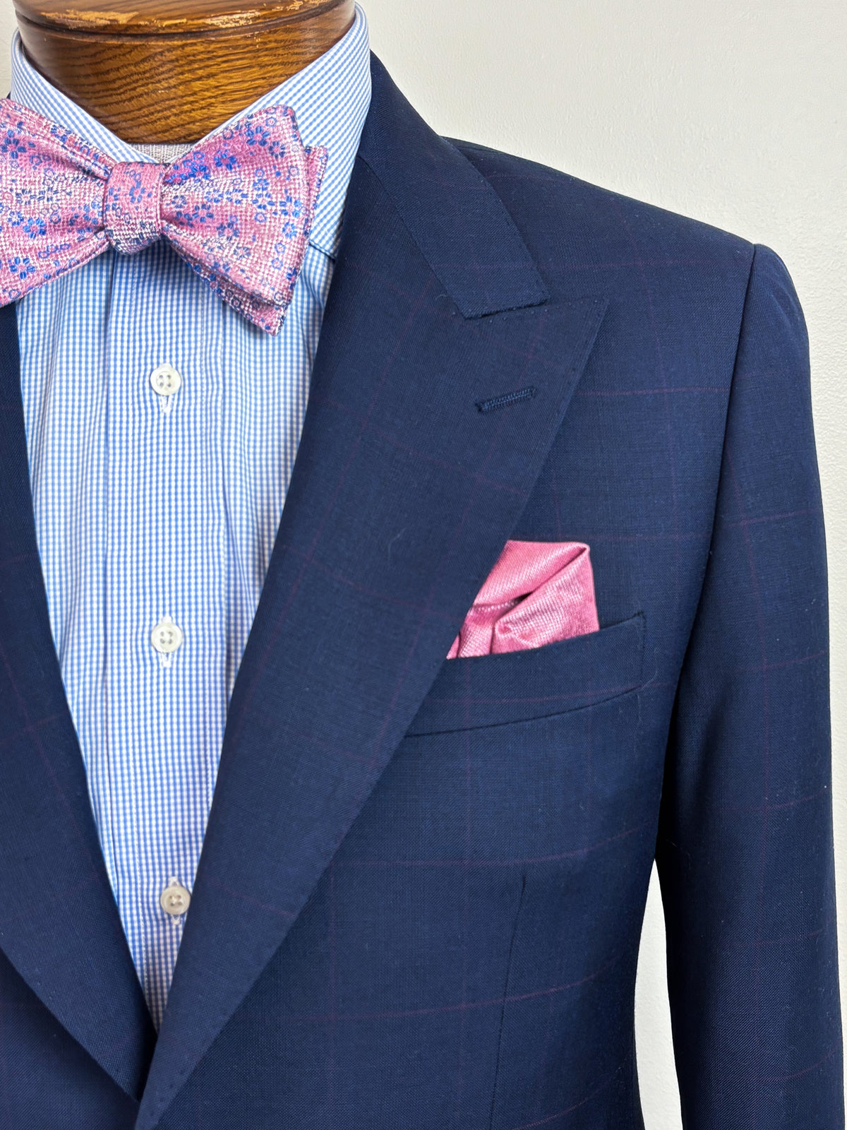 Men's Navy Windowpane Suit (Luca) MA