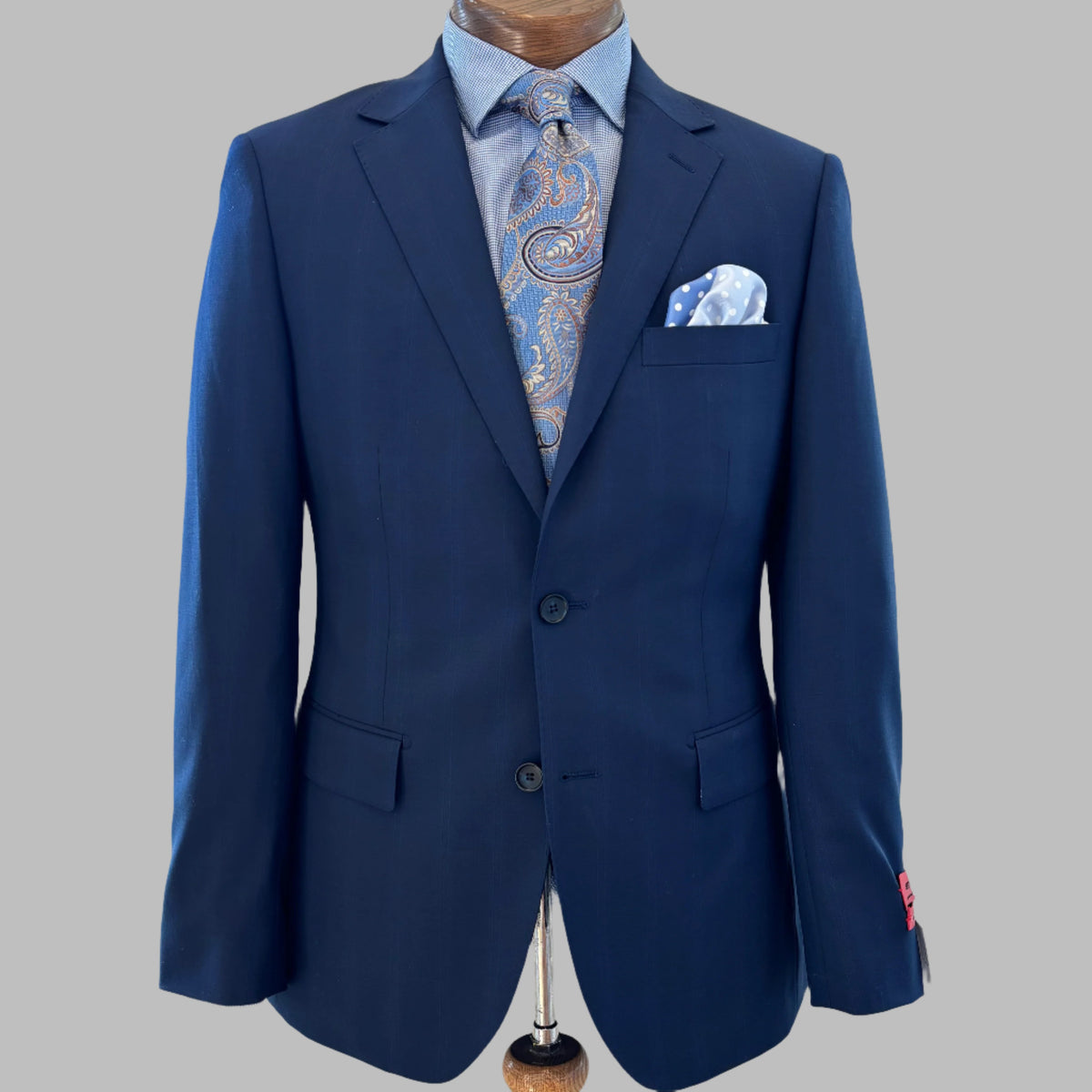 Men's Dark Navy Windowpane Suit (Luca) MA