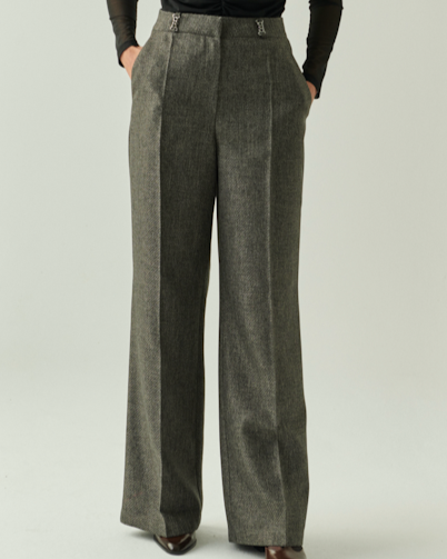 Women's Natasha Grey Tweed Trouser