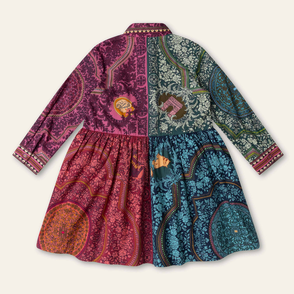 Oilily Parisian Patchwork Shirt Dress