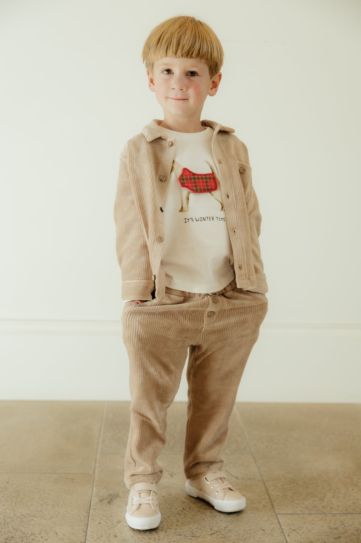 Hazelnut Stretch Corduroy Infant Pant