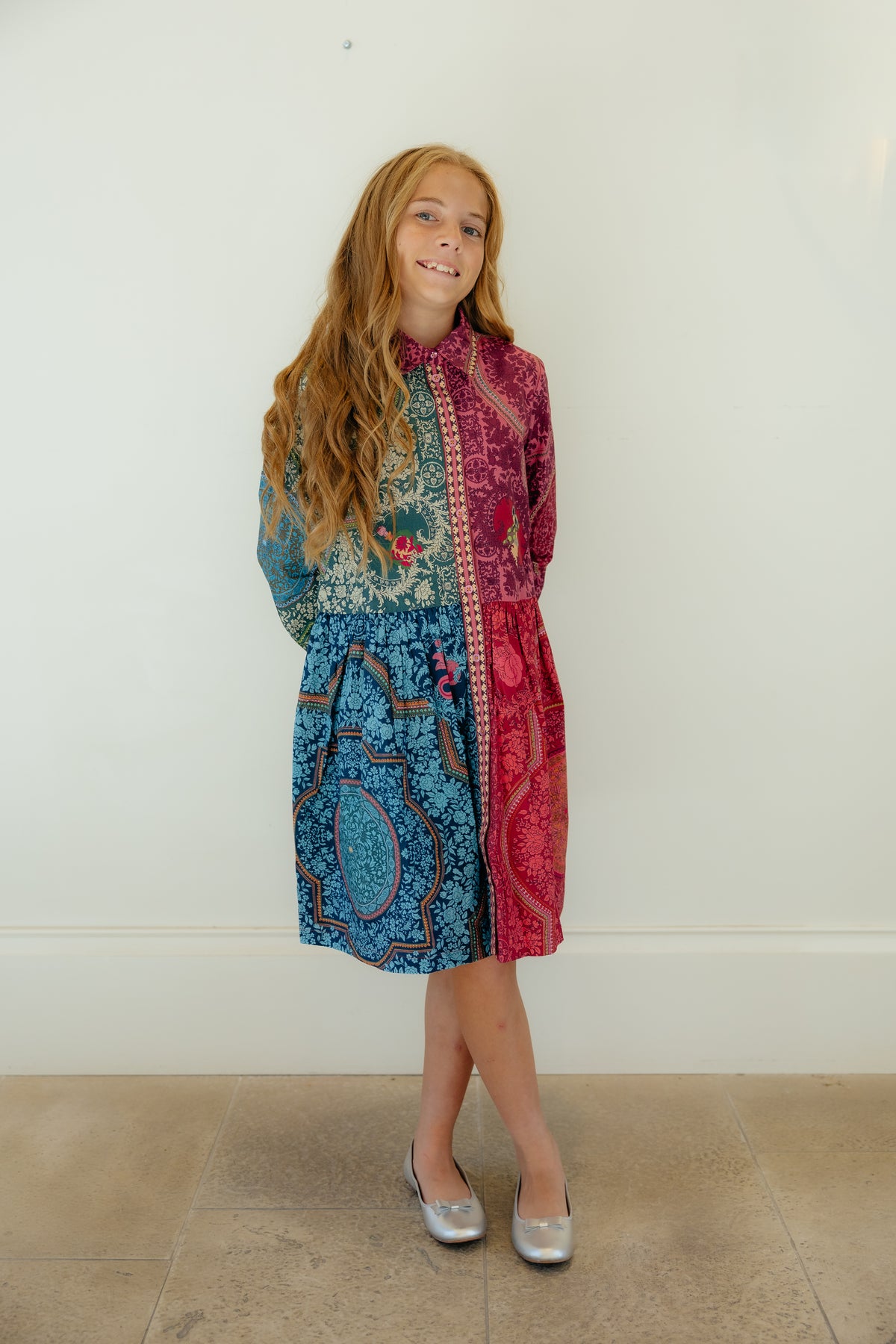 Oilily Parisian Patchwork Shirt Dress