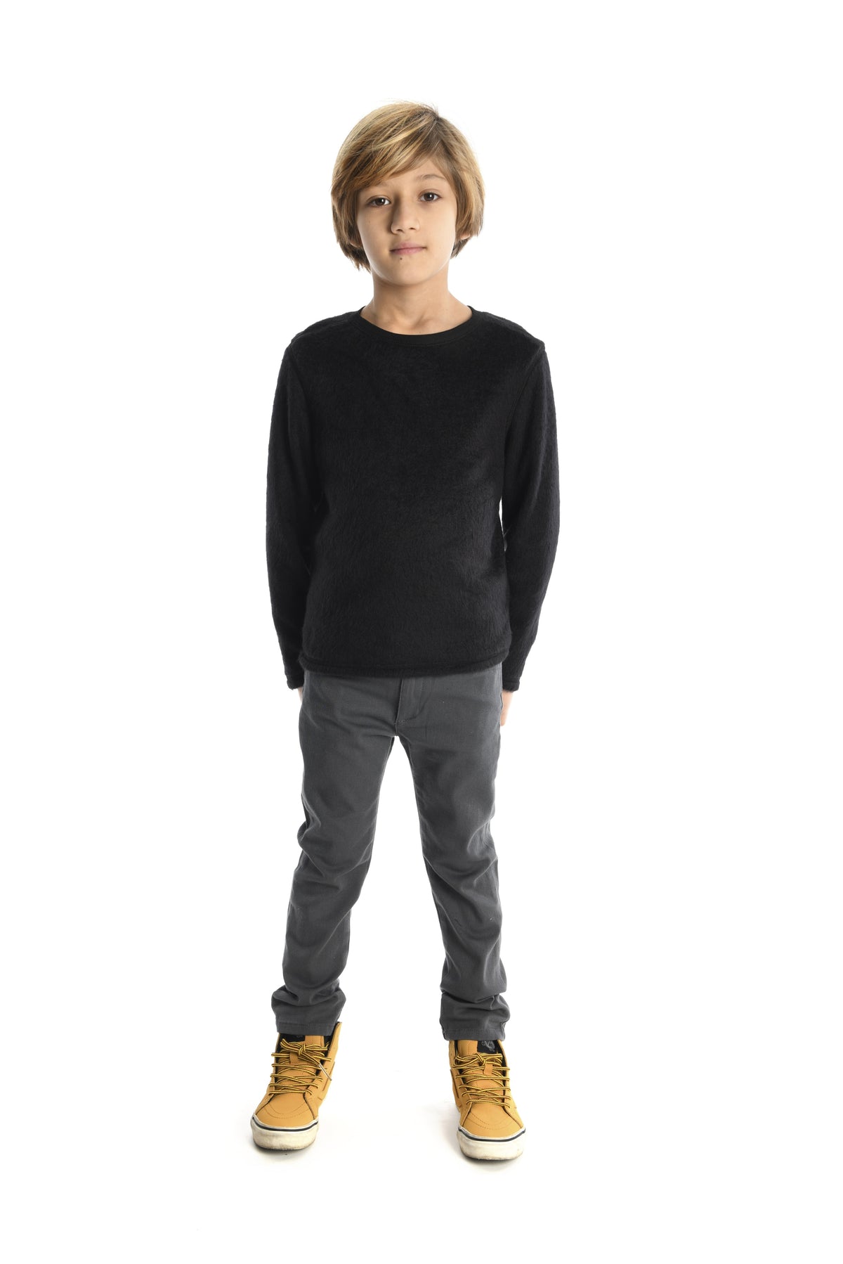 Vintage Black Skinny Twill Pants