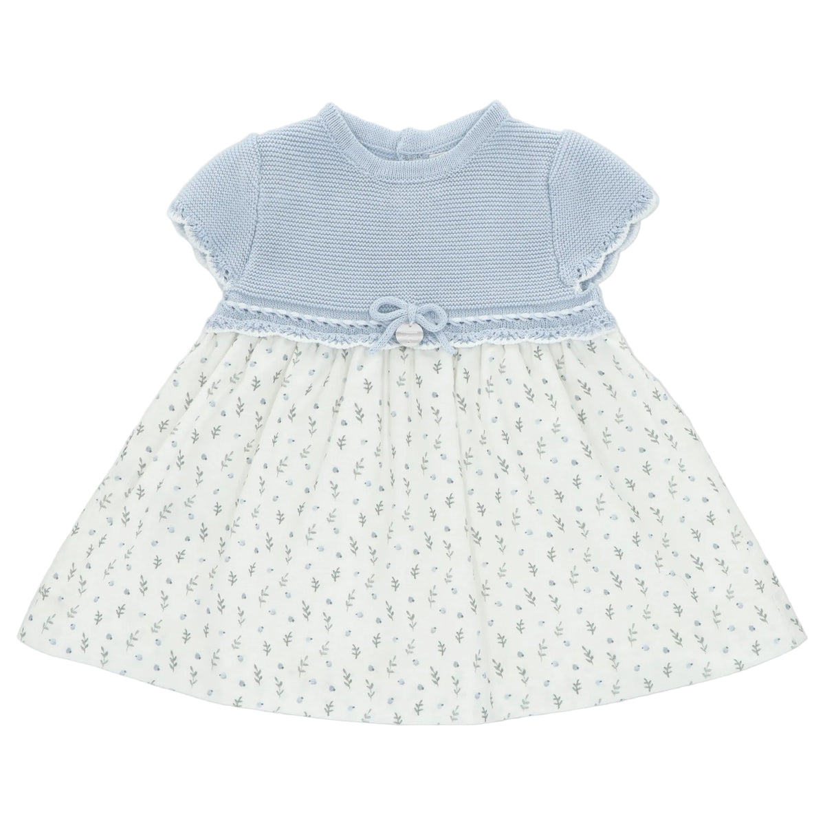Light Blue Knit and Meadow Infant Dress