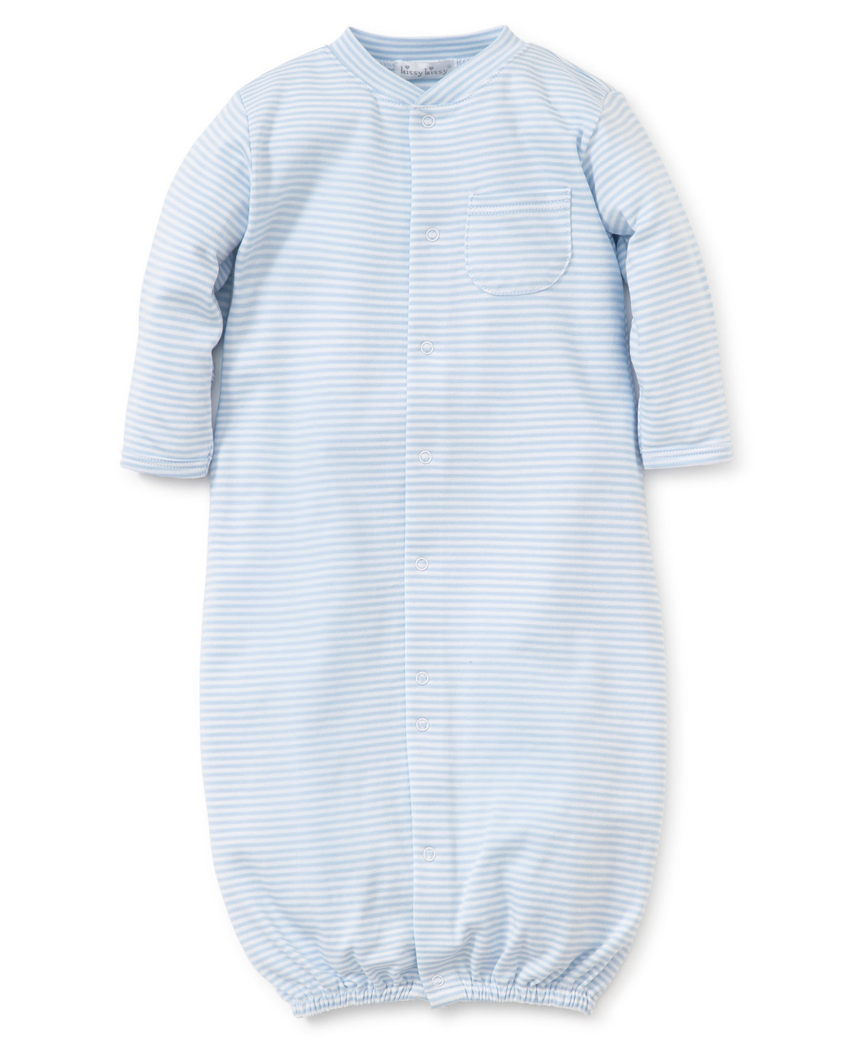Light Blue Stripe Convertible Gown
