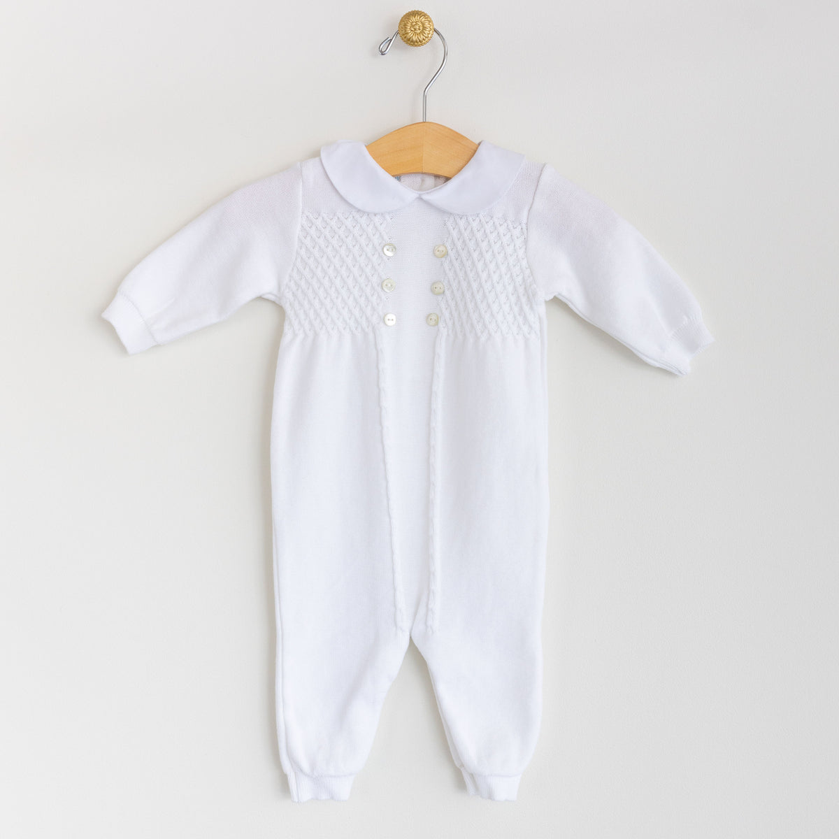 Diamond Lattice Knit Romper