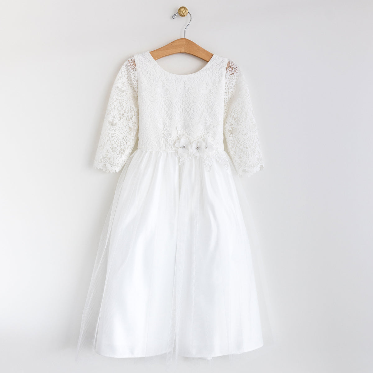 Crochet Lace 3/4 Sleeve Dress