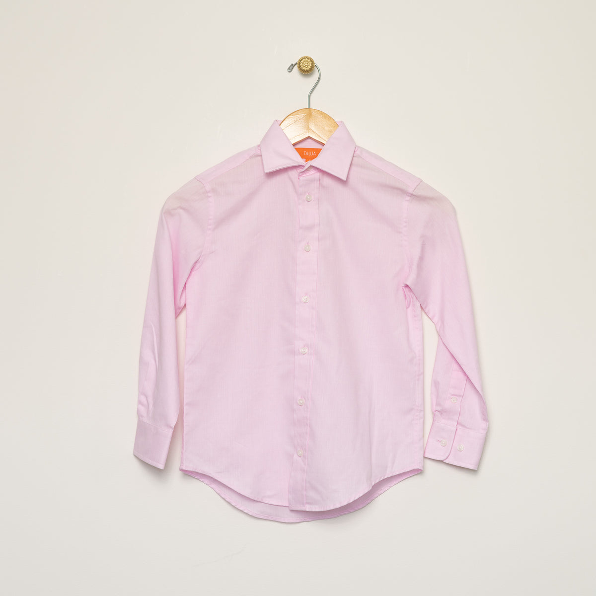Pink Herrringbone Dot Shirt
